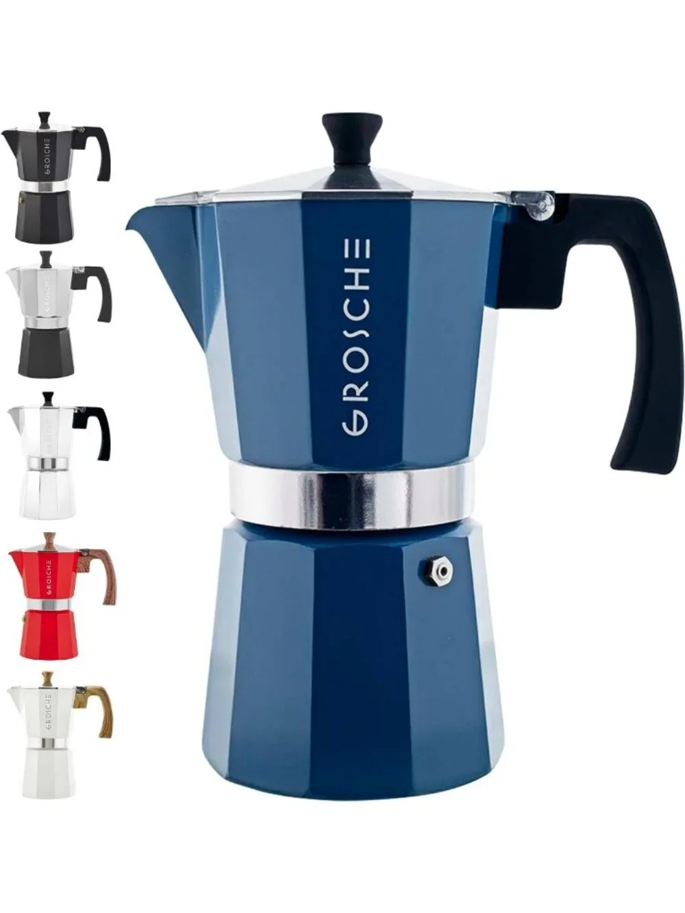 Stovetop Espresso Maker Moka Pot 9 Cups 15.2 oz - Blue Coffee Percolator